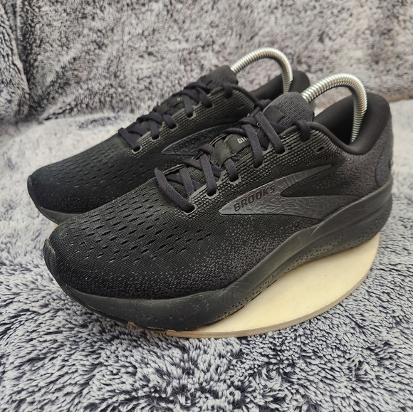 Brooks Ghost 16 Triple Black Running Shoes Sneakers Men's Size 8.5 - Picture 4 of 9